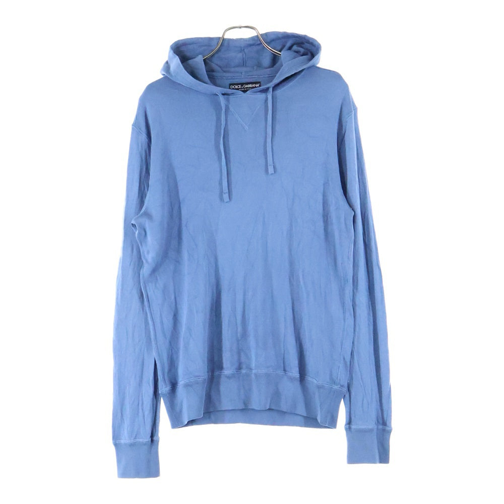 DOLCE & GABBANA(ドルチェアンドガッバーナ) シルク プルオーバーパーカー フーディー ブルー GL012K
