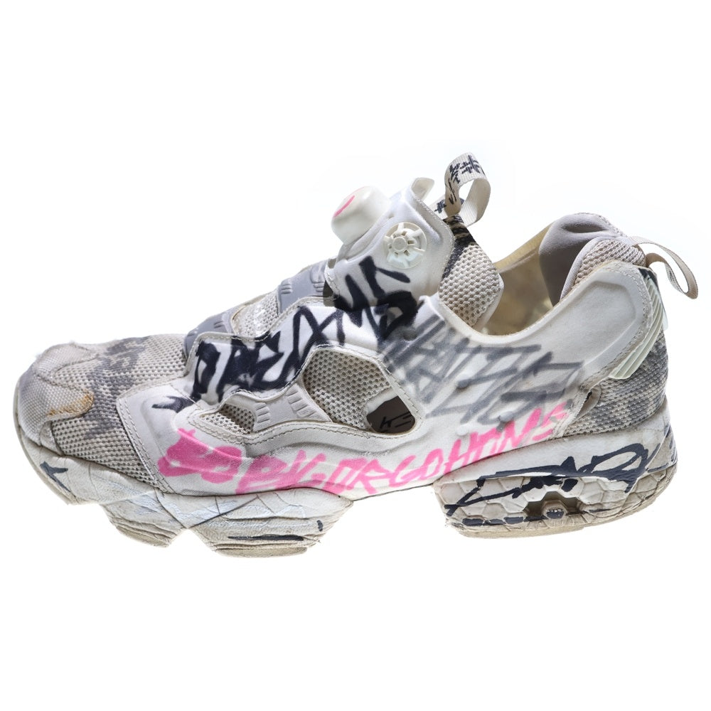 VETEMENTS(ヴェトモン) × REEBOK CLASSIC INSTAPUMP FURY×リーボックコラボ ポンプフューリー 落書きロ―カットスニーカー DV8092 ホワイト