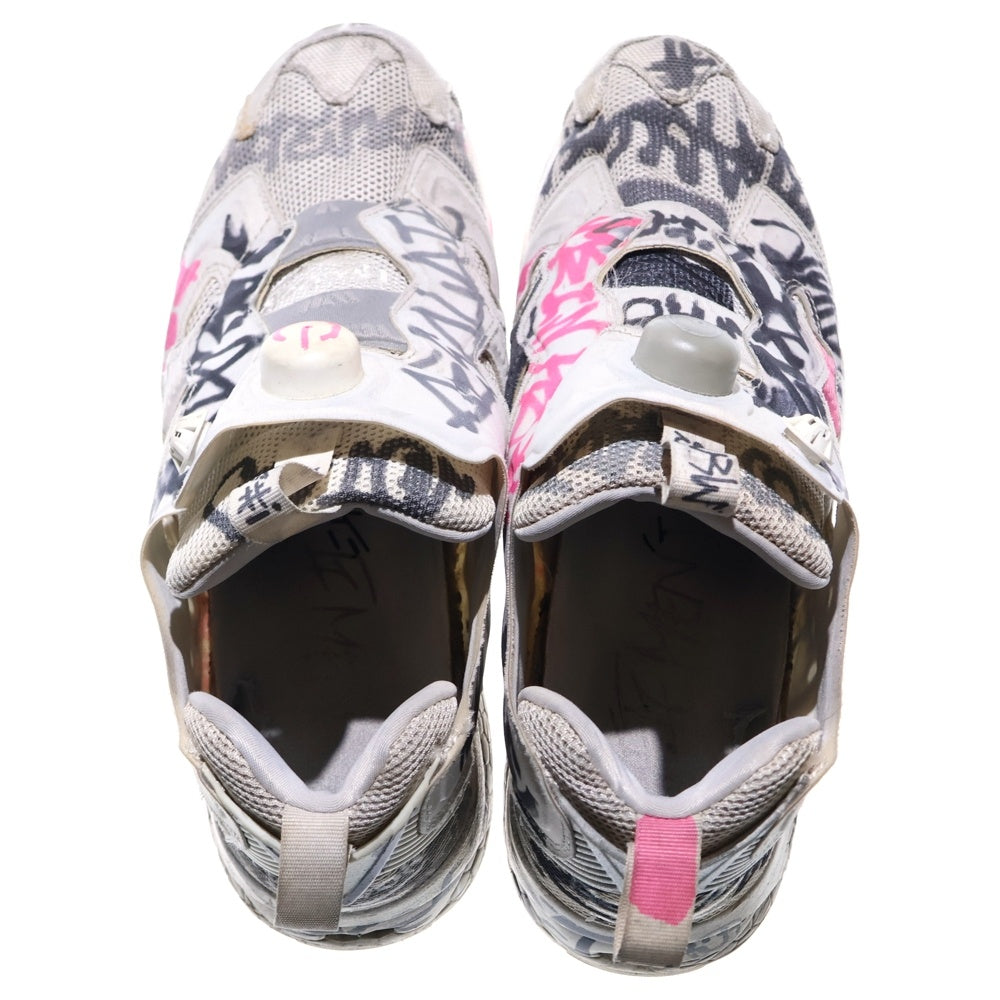 VETEMENTS(ヴェトモン) × REEBOK CLASSIC INSTAPUMP FURY×リーボックコラボ ポンプフューリー 落書きロ―カットスニーカー DV8092 ホワイト