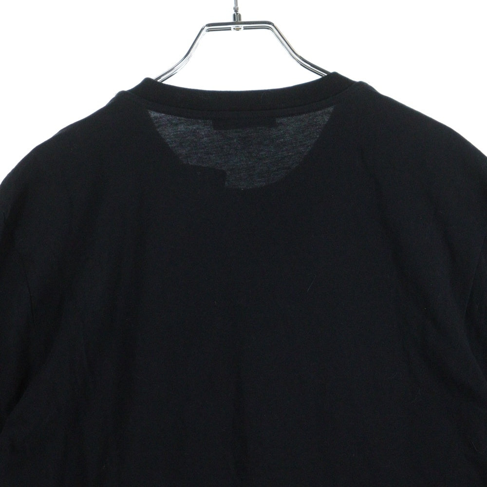 VERSACE(ヴェルサーチ) ロゴ刺繍 フロントロゴ クルーネックTシャツ ブラック A87021S