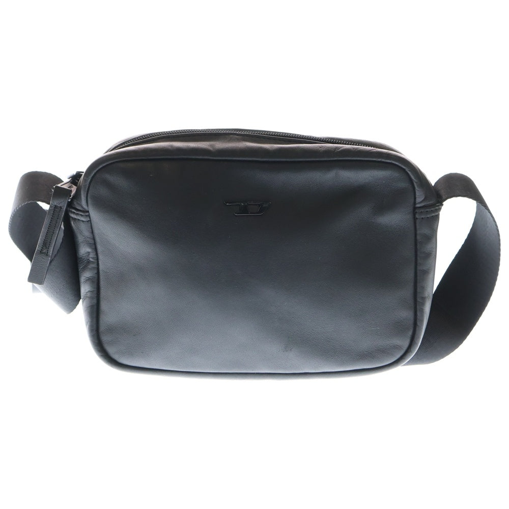 DIESEL(ディーゼル) Dロゴ レザーショルダーバッグ ブラック X10242 X10242