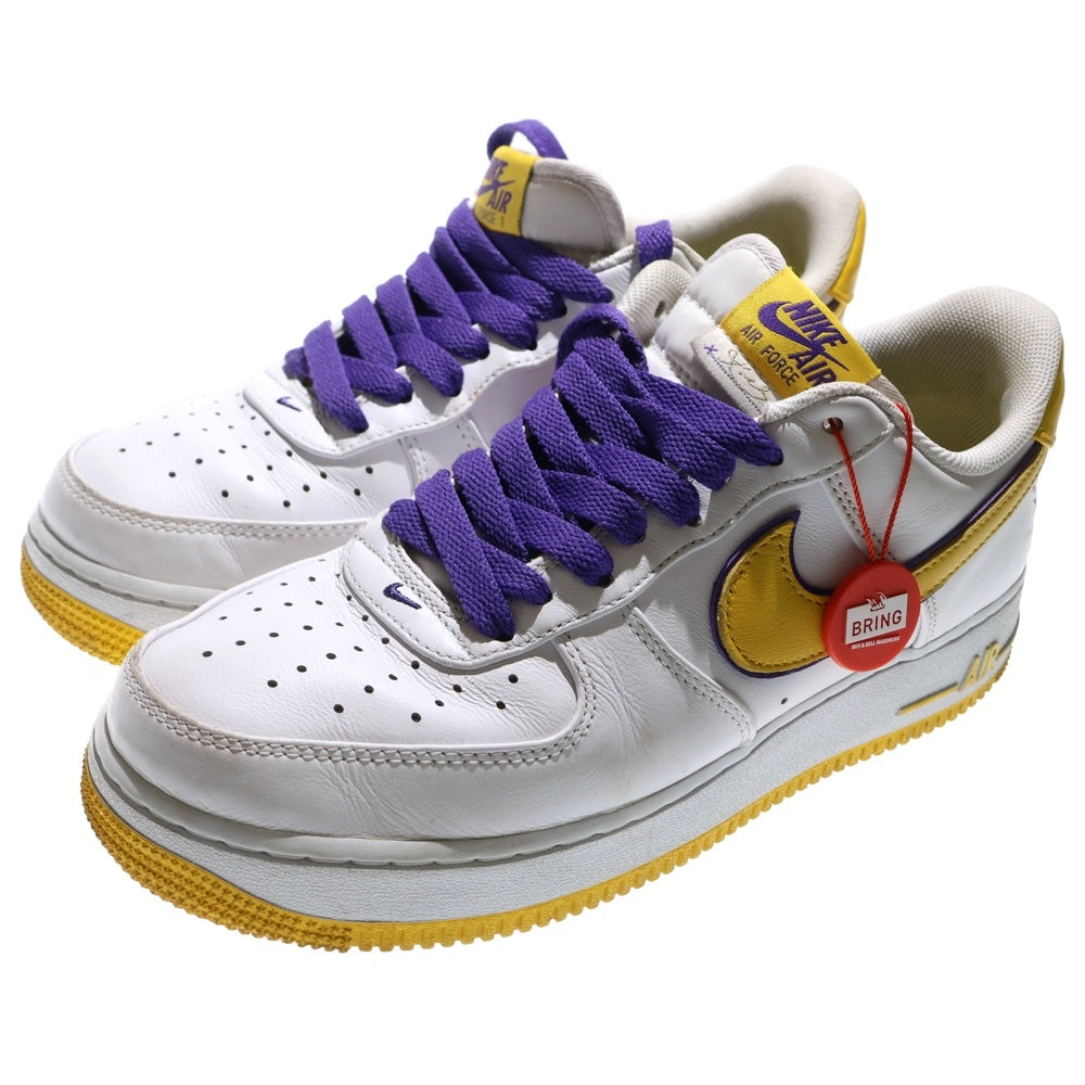 NIKE(ナイキ) Nike Air Force 1 Low Retro QS KB エアフォース1ロー レトロ クイックストライク コービー・ブライアント ホワイト/イエロー/パープル FZ1151-100