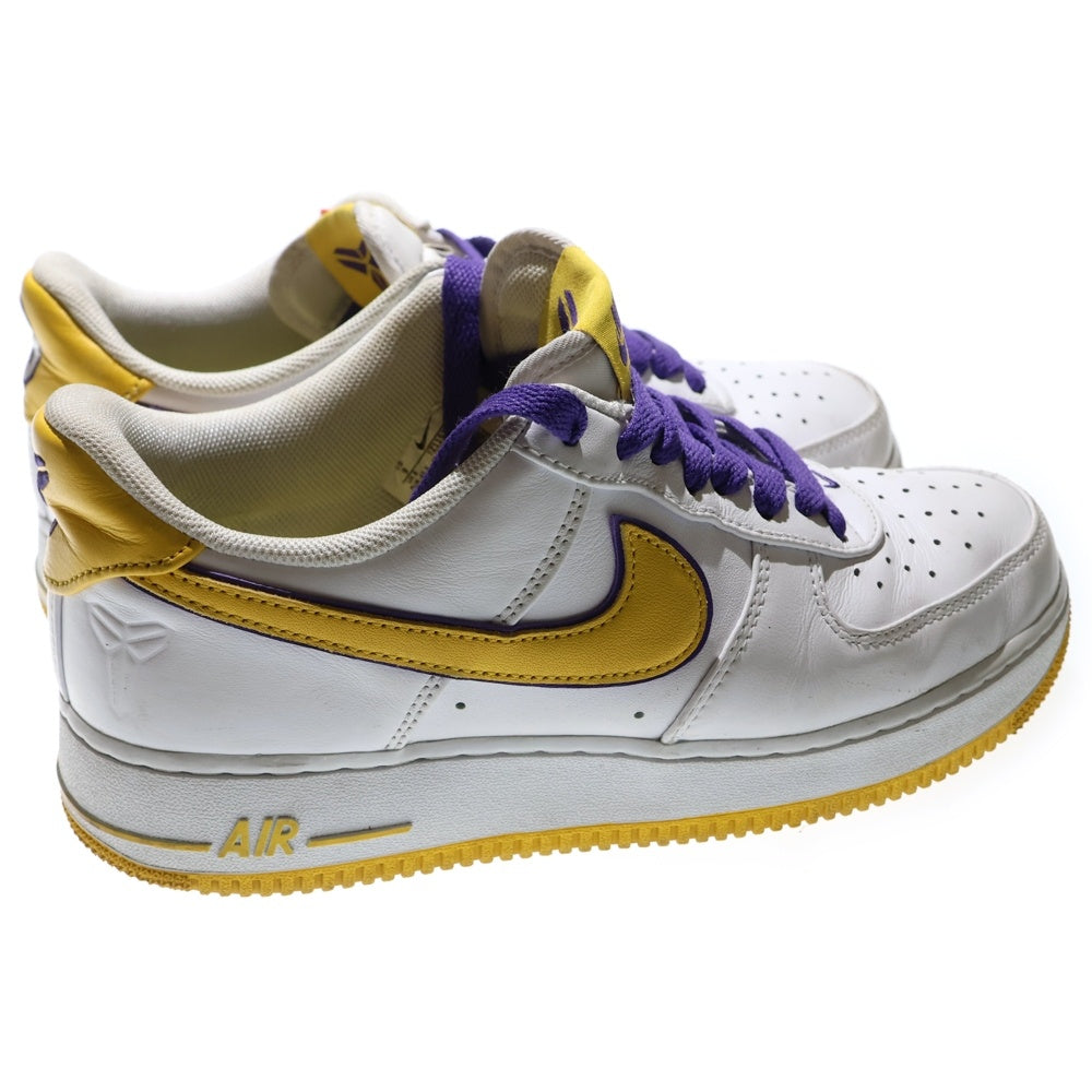 NIKE(ナイキ) Nike Air Force 1 Low Retro QS KB エアフォース1ロー レトロ クイックストライク コービー・ブライアント ホワイト/イエロー/パープル FZ1151-100