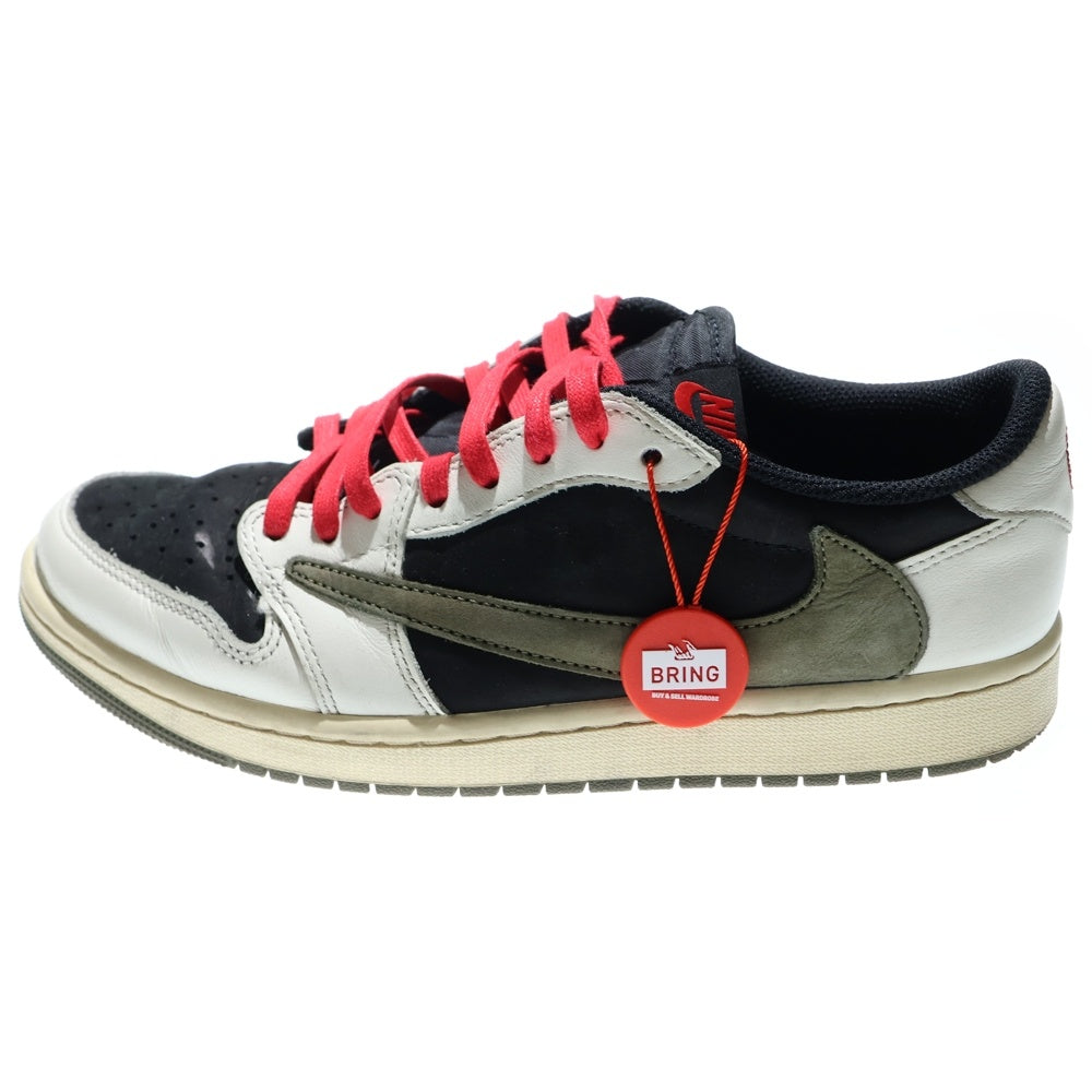 NIKE(ナイキ) ×TRAVIS SCOTT AIR JORDAN 1 LOW OG REVERSE OLIVE トラヴィススコット エアジョーダン リバースオリーブ ローカットスニーカー US10.5/27.5cm DZ4137 106