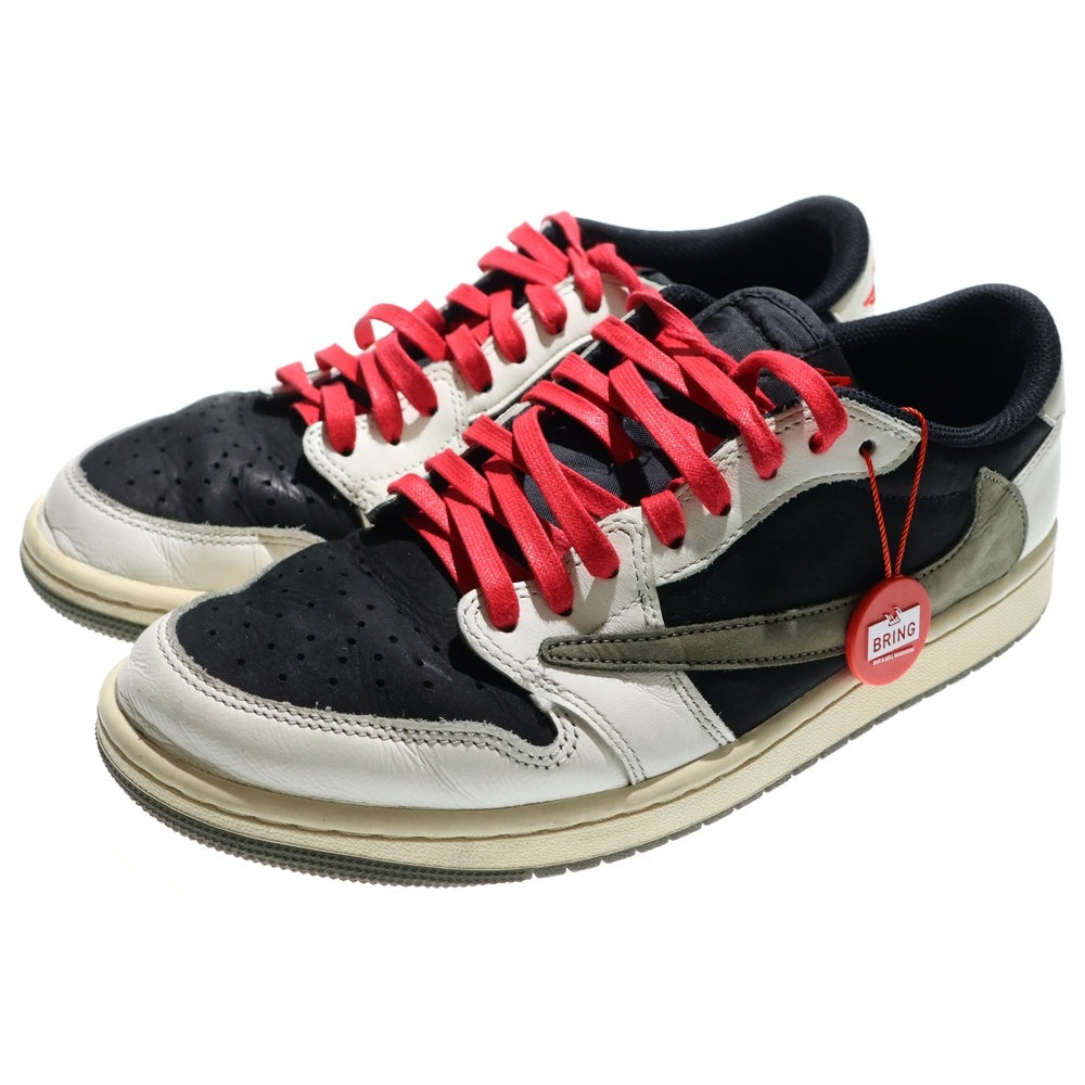 NIKE(ナイキ) ×TRAVIS SCOTT AIR JORDAN 1 LOW OG REVERSE OLIVE トラヴィススコット エアジョーダン リバースオリーブ ローカットスニーカー US10.5/27.5cm DZ4137 106