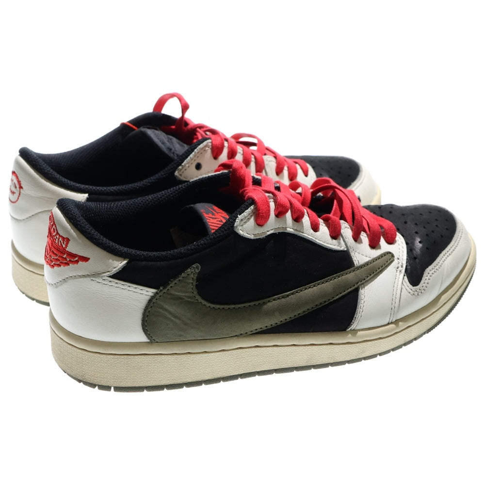 NIKE(ナイキ) ×TRAVIS SCOTT AIR JORDAN 1 LOW OG REVERSE OLIVE トラヴィススコット エアジョーダン リバースオリーブ ローカットスニーカー US10.5/27.5cm DZ4137 106