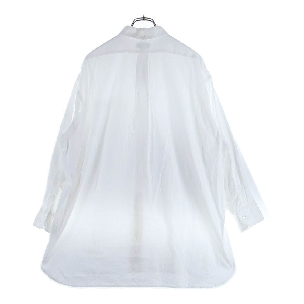HYKE(ハイク) 24SS オーバーサイズコットン長袖シャツ ホワイト 241-15209 008