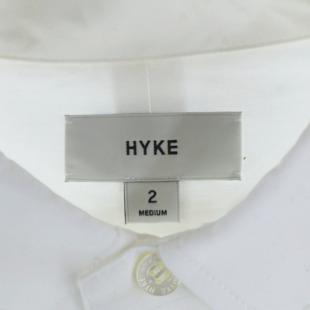 HYKE(ハイク) 24SS オーバーサイズコットン長袖シャツ ホワイト 241