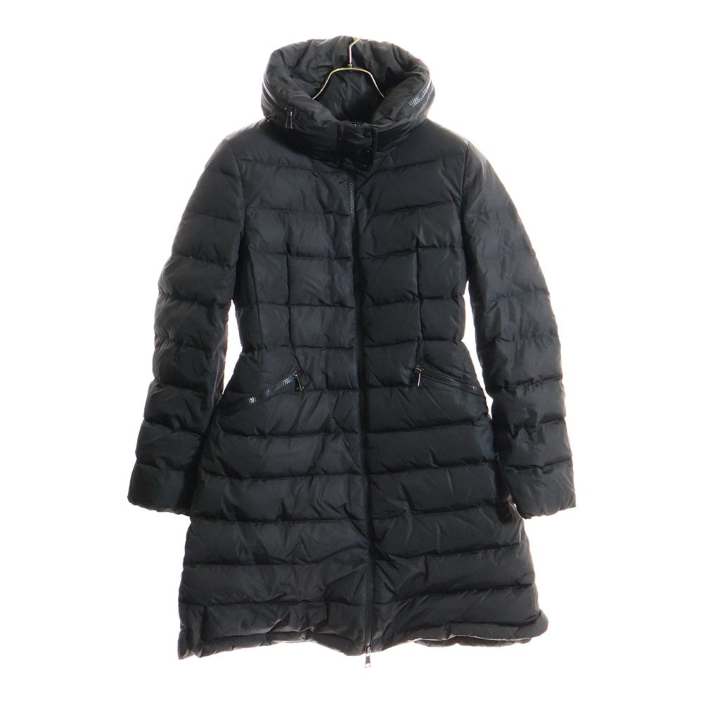 MONCLER(モンクレール) 17AW FLAMMETTE フラメッテ ワッペンロゴ フーデッド ジップアップ ダウン ロング ジャケット コート ブラック レディース C20934993105