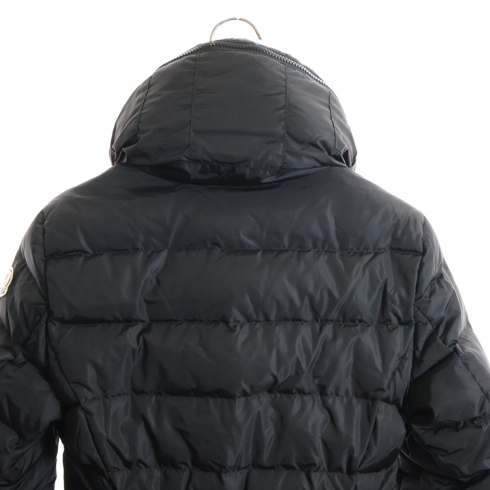 MONCLER(モンクレール) 17AW FLAMMETTE フラメッテ ワッペンロゴ フーデッド ジップアップ ダウン ロング ジャケット コート ブラック レディース C20934993105