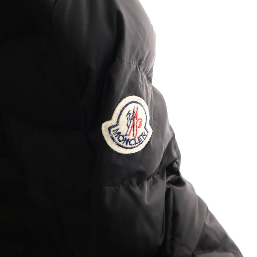 MONCLER(モンクレール) 17AW FLAMMETTE フラメッテ ワッペンロゴ フーデッド ジップアップ ダウン ロング ジャケット コート ブラック レディース C20934993105