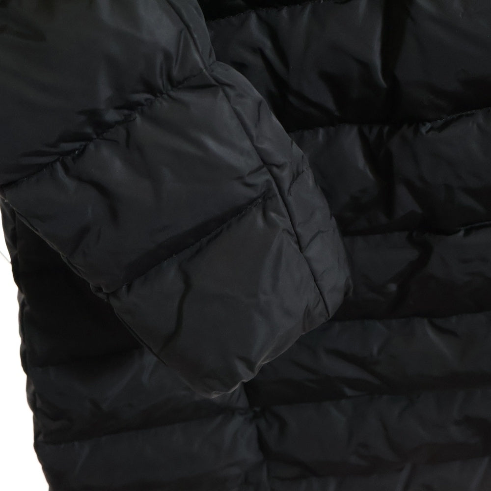 MONCLER(モンクレール) 17AW FLAMMETTE フラメッテ ワッペンロゴ フーデッド ジップアップ ダウン ロング ジャケット コート ブラック レディース C20934993105