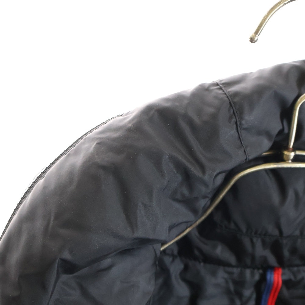 MONCLER(モンクレール) 17AW FLAMMETTE フラメッテ ワッペンロゴ フーデッド ジップアップ ダウン ロング ジャケット コート ブラック レディース C20934993105