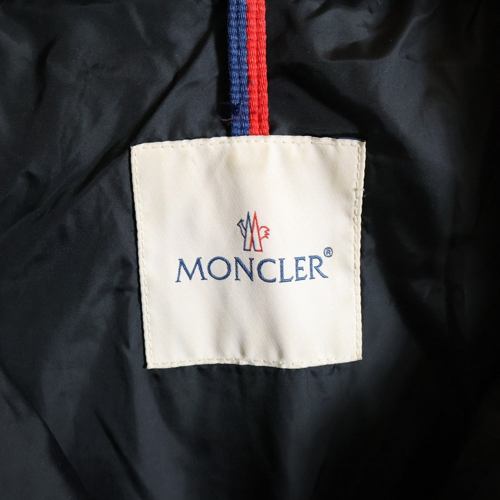MONCLER(モンクレール) 17AW FLAMMETTE フラメッテ ワッペンロゴ フーデッド ジップアップ ダウン ロング ジャケット コート ブラック レディース C20934993105