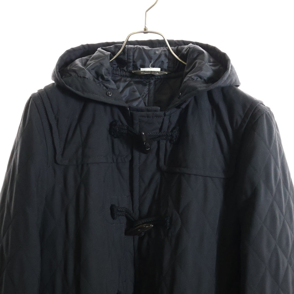 COMME des GARCONS HOMME PLUS(コムデギャルソンオムプリュス) キルティングデザイン ダッフルコート ブラック PL-C008