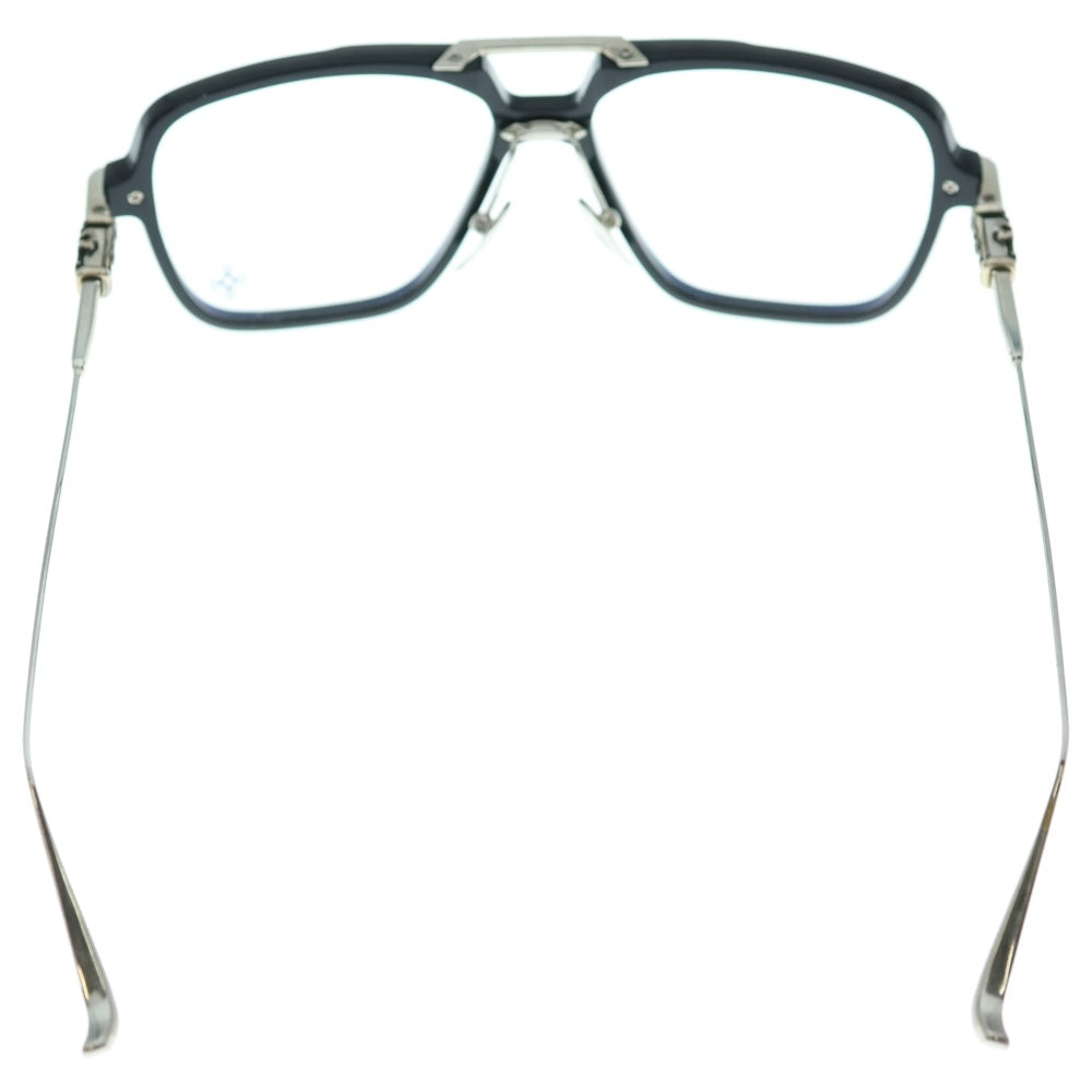 CHROME HEARTS(クロムハーツ) INIT クロステンプル ダブルブリッジ アイウェア 眼鏡 ブラック/シルバー