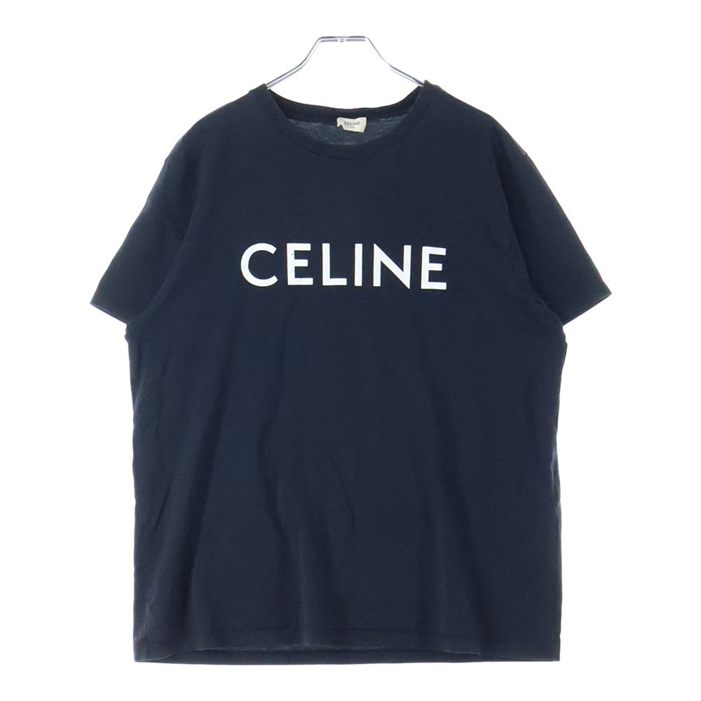 CELINE(セリーヌ) フロントロゴ クルーネック半袖Tシャツ カットソー ブラック 2X308916G