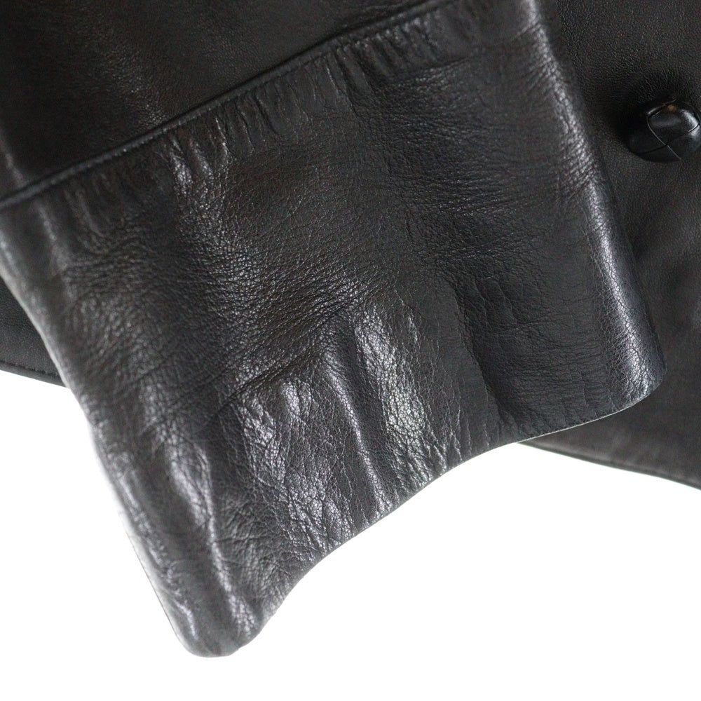 agnes b.(アニエスベー) フィフルレザージャケット ラムレザージャケット 38