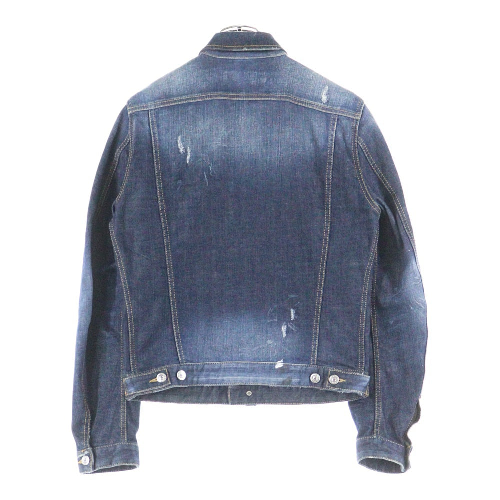 DSQUARED2(ディースクエアード) 14SS ダメージ加工 デニムジャケット インディゴ S71AM0500