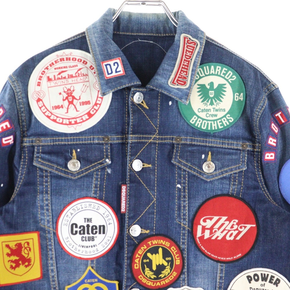 DSQUARED2(ディースクエアード) ワッペン デニムジャケット インディゴブルー71AM080530342
