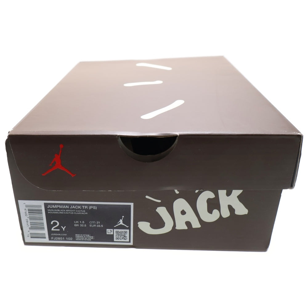 NIKE(ナイキ) ×Travis Scott JUMPMAN JACK TR (PS) MUSLIN ジョーダン ジャンプマン ジャック ローカットスニーカー KIDS キッズ イエロー/ホワイト FJ2851-102