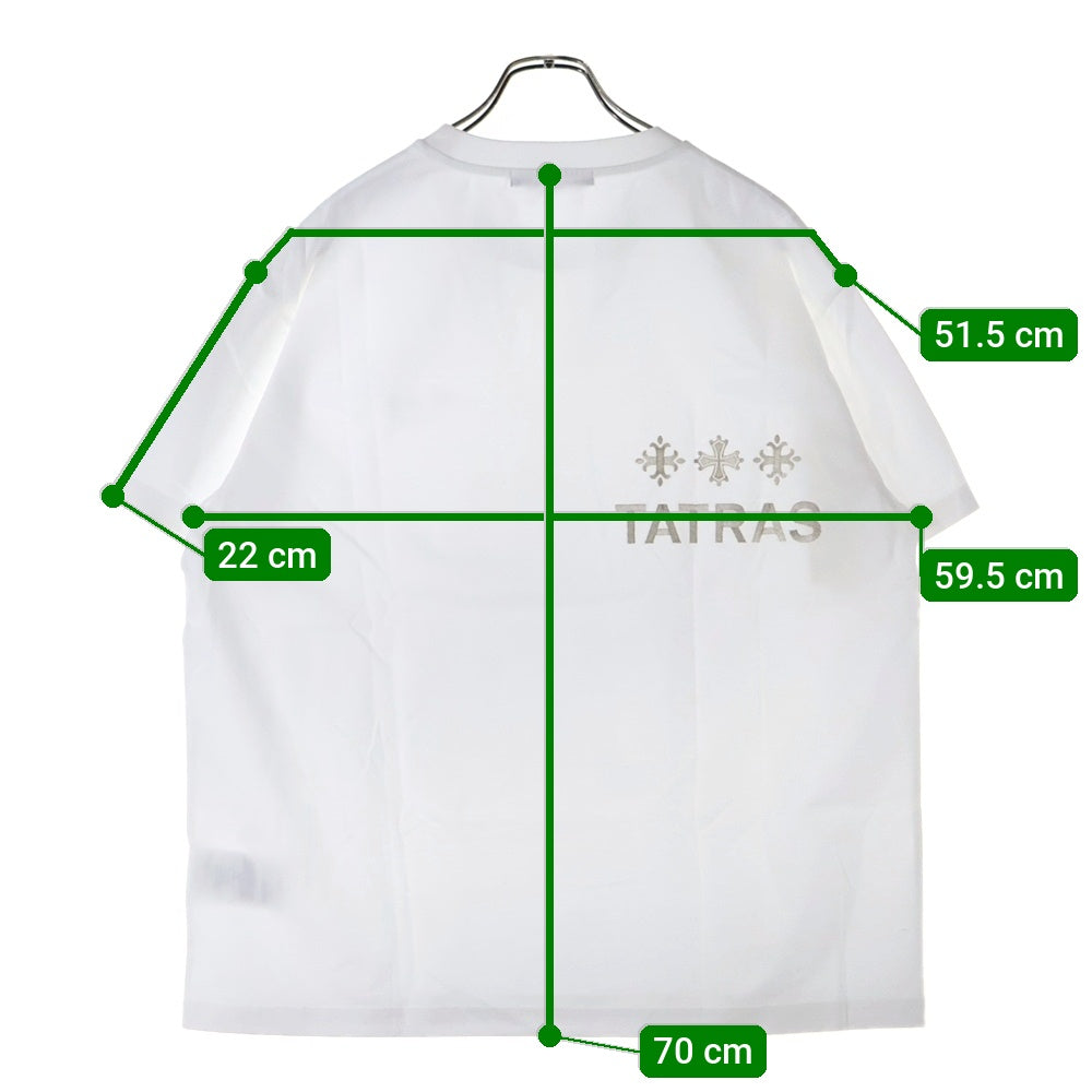 TATRAS(タトラス) 25SS 両面ロゴ クルーネックTシャツ カットソー ホワイト MTAT25S8193-M