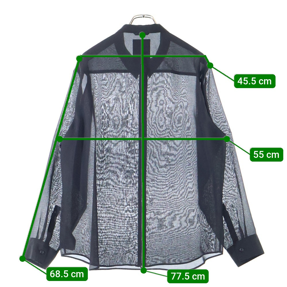 TATRAS(タトラス) 25SS MOGLIANO モリアーノ 長袖シャツ ブラック MTAT25S7013-G