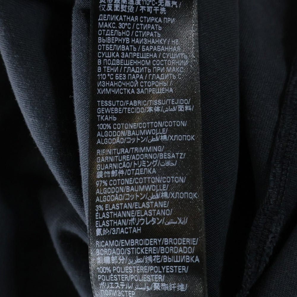 BALENCIAGA(バレンシアガ) 24AW ラージフィット バックロゴ ダメージ加工 ロングスリーブTシャツ ロンT カットソー ブラック 796917