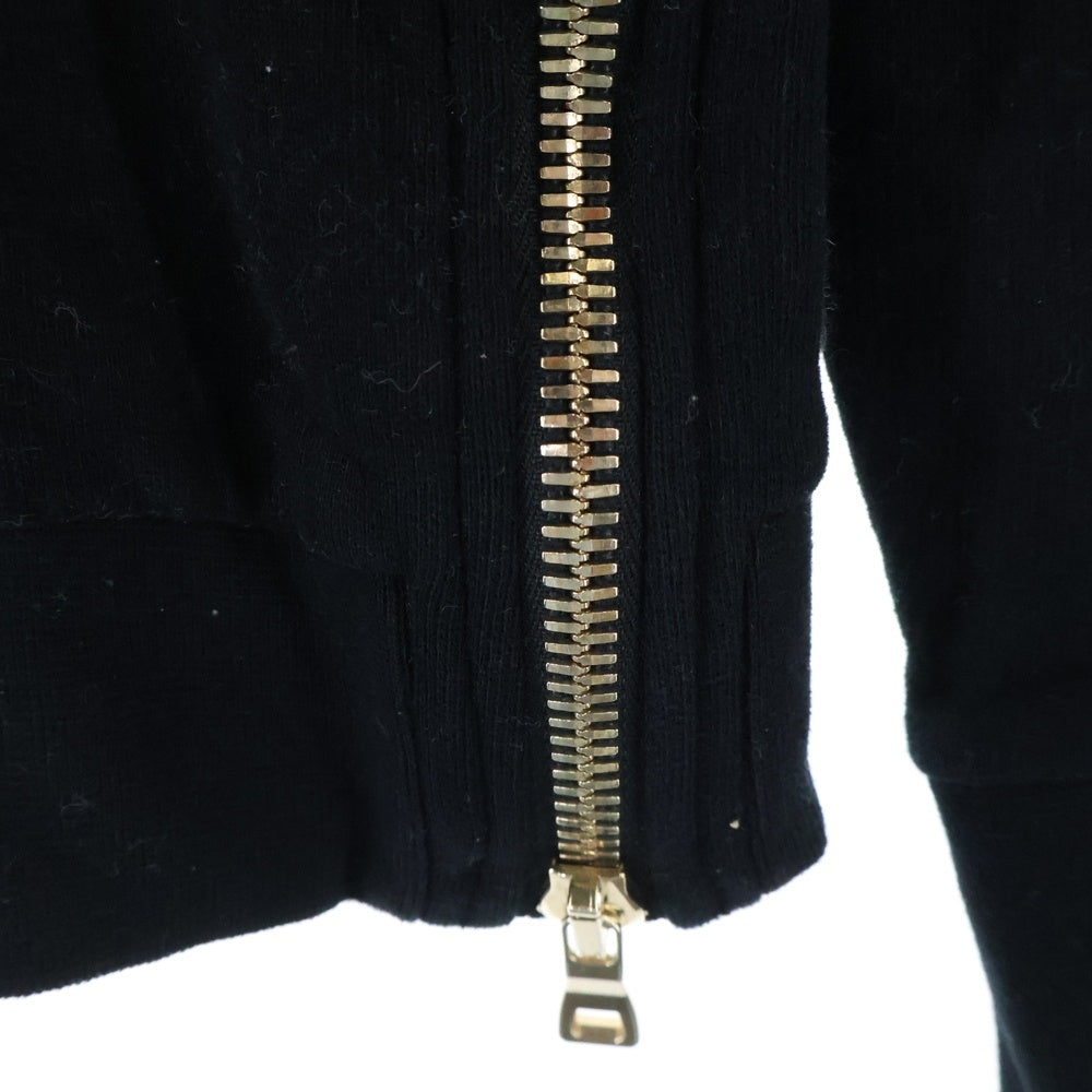 BALMAIN(バルマン) フロントプリント グラフィック サイドジップトレーナー ブラック W7H6701IO71
