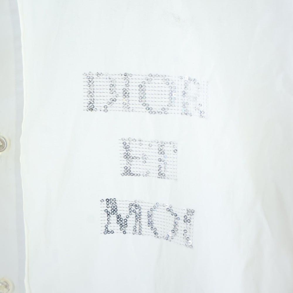 DIOR(ディオール) スパンコールロゴ コットン長袖シャツ ホワイト 933C538A1581