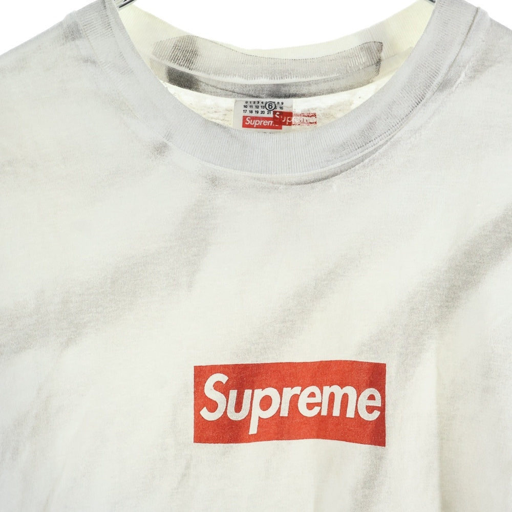 SUPREME(シュプリーム) 24SS ×MM6 Maison Margiela Box Logo Tee エムエムシックスメゾンマルジェラ ボックスロゴプリント半袖Tシャツ カットソー ホワイト