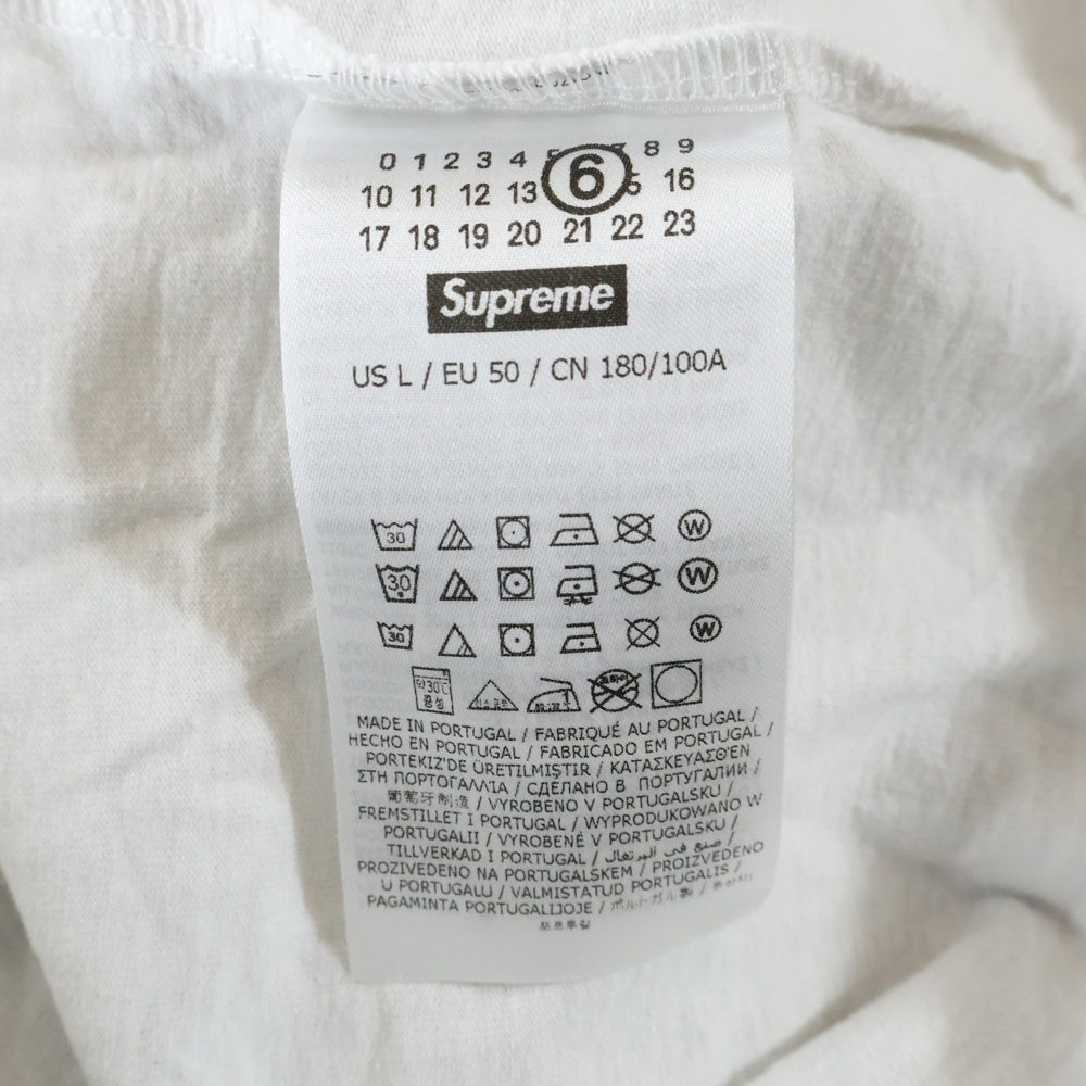 SUPREME(シュプリーム) 24SS ×MM6 Maison Margiela Box Logo Tee エムエムシックスメゾンマルジェラ ボックスロゴプリント半袖Tシャツ カットソー ホワイト
