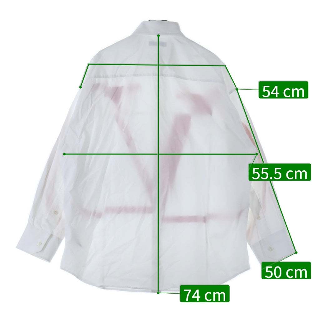 VALENTINO(ヴァレンティノ) Signature print luxury shirt シグネチャープリント コットン長袖シャツ ホワイト SV3AB00H5AL
