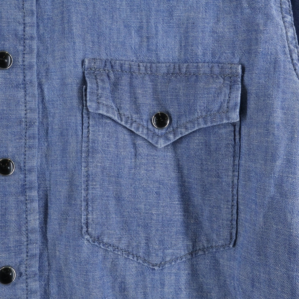 SAINT LAURENT PARIS(サンローランパリ) ウエスタン デニム長袖シャツ インディゴ 597059