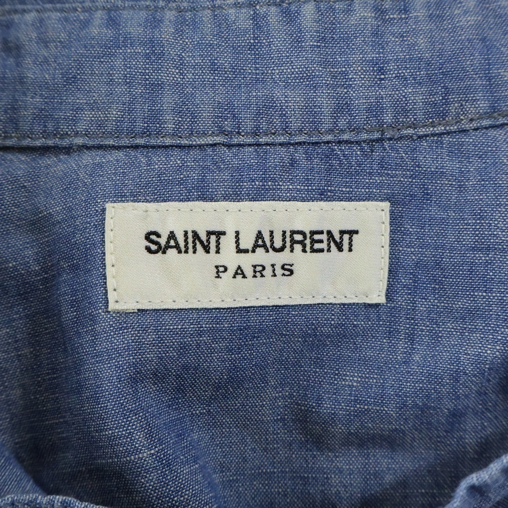 SAINT LAURENT PARIS(サンローランパリ) ウエスタン デニム長袖シャツ インディゴ 597059