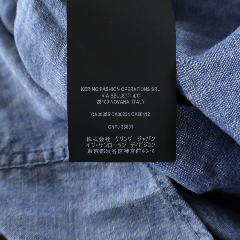 SAINT LAURENT PARIS(サンローランパリ) ウエスタン デニム長袖シャツ インディゴ 597059