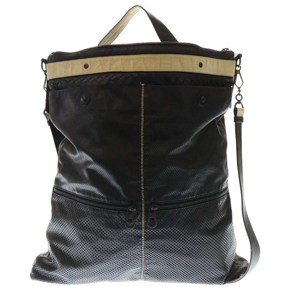 BOTTEGA VENETA(ボッテガヴェネタ) マルチポケット レザーハンドバッグ ブラック