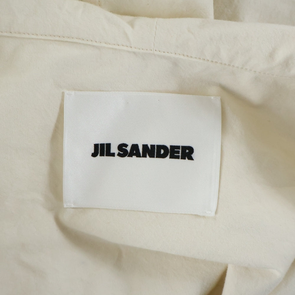 JIL SANDER(ジルサンダー) 22AW フーデッドシャツ 長袖シャツ コットンボタンシャツ アイボリー J21DL0003