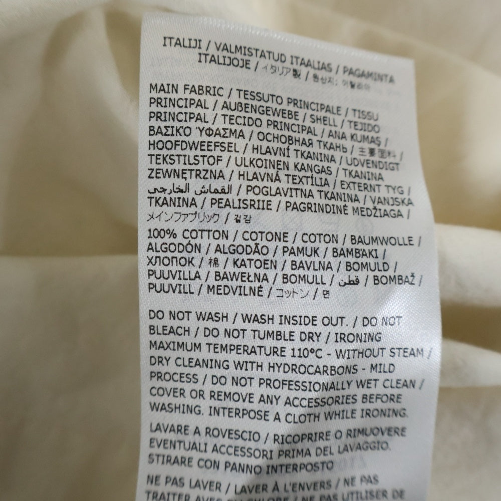 JIL SANDER(ジルサンダー) 22AW フーデッドシャツ 長袖シャツ コットンボタンシャツ アイボリー J21DL0003