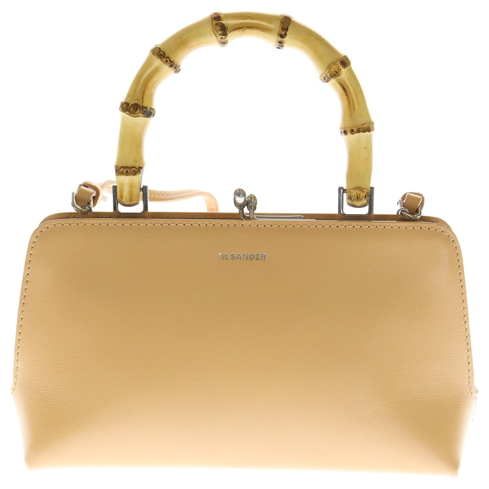 JIL SANDER(ジルサンダー) GOJI MINI BAMBOO がま口 ミニバンブー ハンドバッグ ショルダーバッグ ベージュ J07WD0029