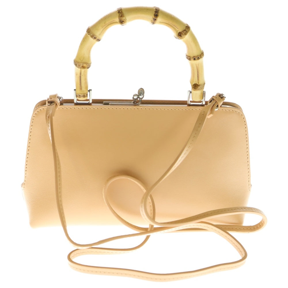 JIL SANDER(ジルサンダー) GOJI MINI BAMBOO がま口 ミニバンブー ハンドバッグ ショルダーバッグ ベージュ J07WD0029