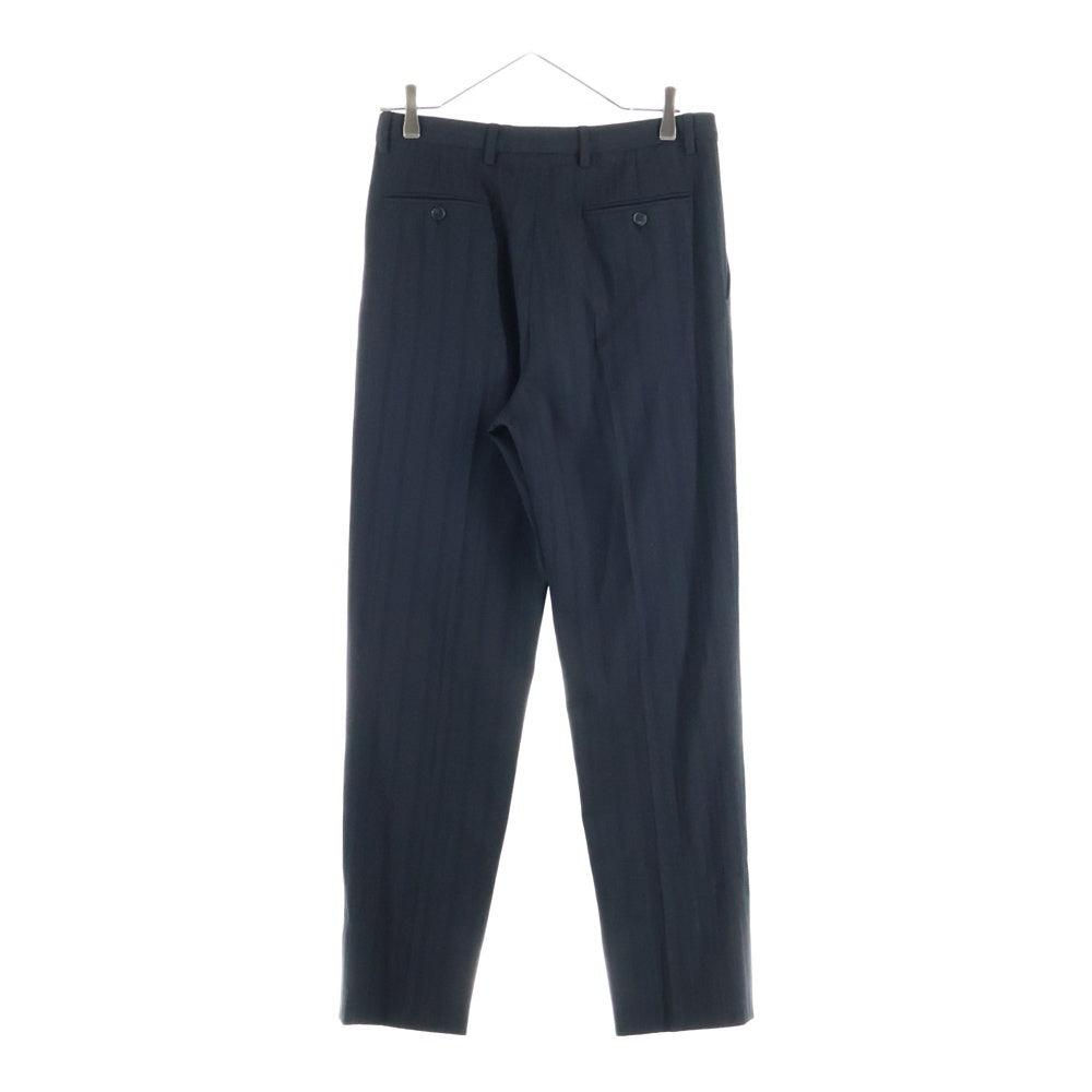 SAINT LAURENT PARIS(サンローランパリ) ストライプ フロントタック スラックスパンツ ブラック 682379