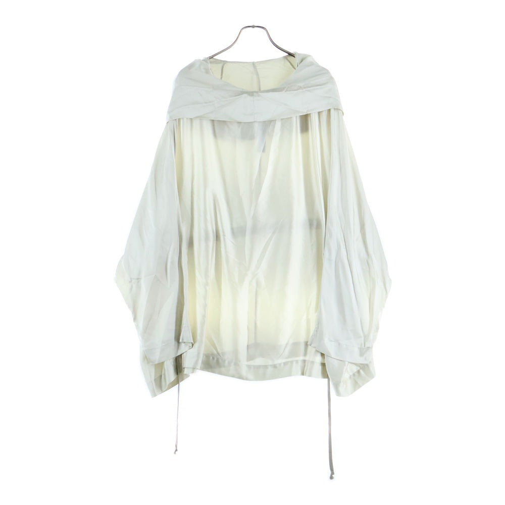 Rick Owens(リックオウエンス) 25SS サテン ドローコード チュニックプルオーバーパーカー フーディー アイボリー RR01E5702