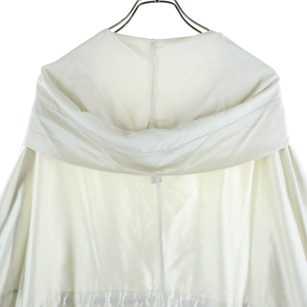 Rick Owens(リックオウエンス) 25SS サテン ドローコード チュニックプルオーバーパーカー フーディー アイボリー RR01E5702