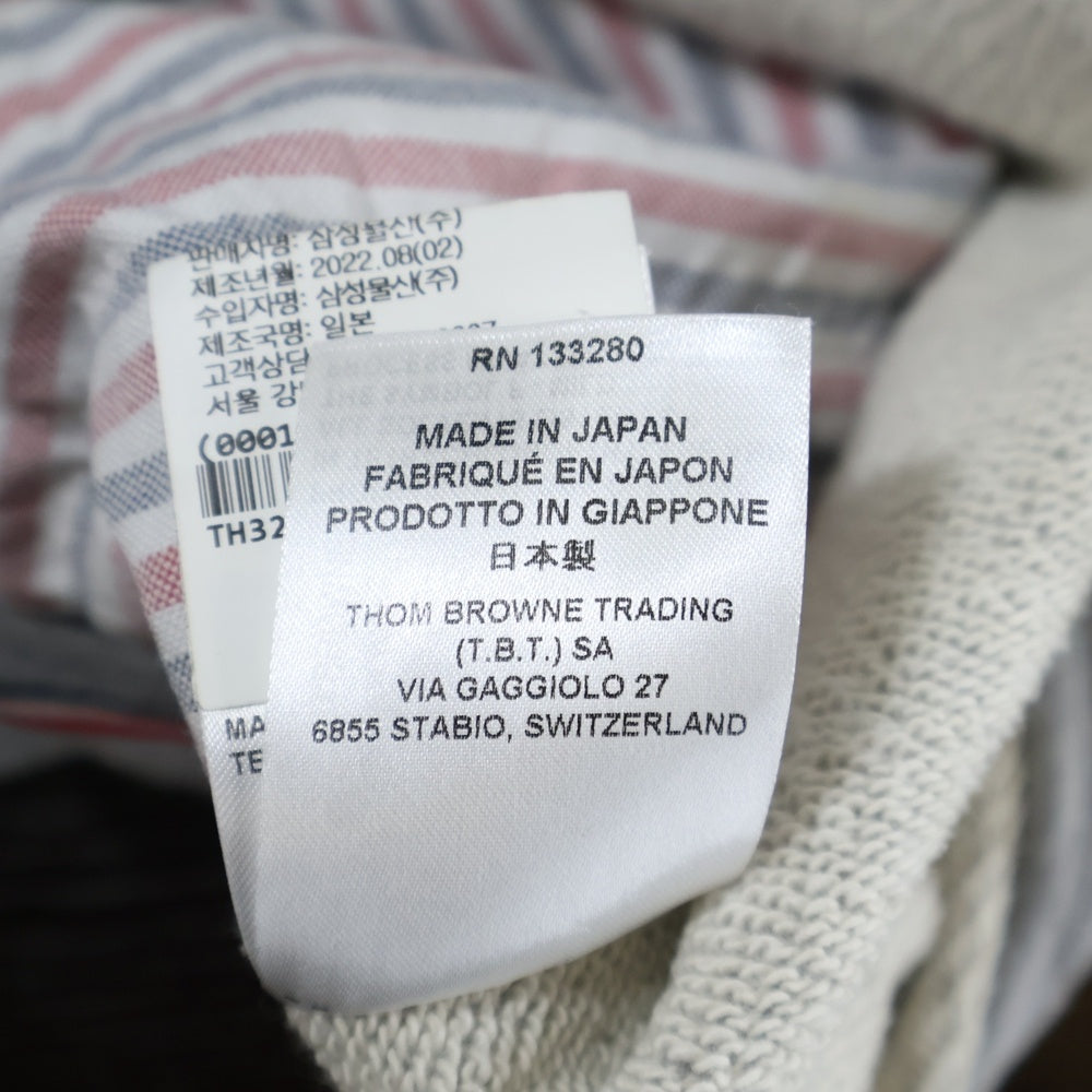 THOM BROWNE(トムブラウン) 4BAR クラシック スウェットハーフパンツ ショーツ グレー MJQ012H