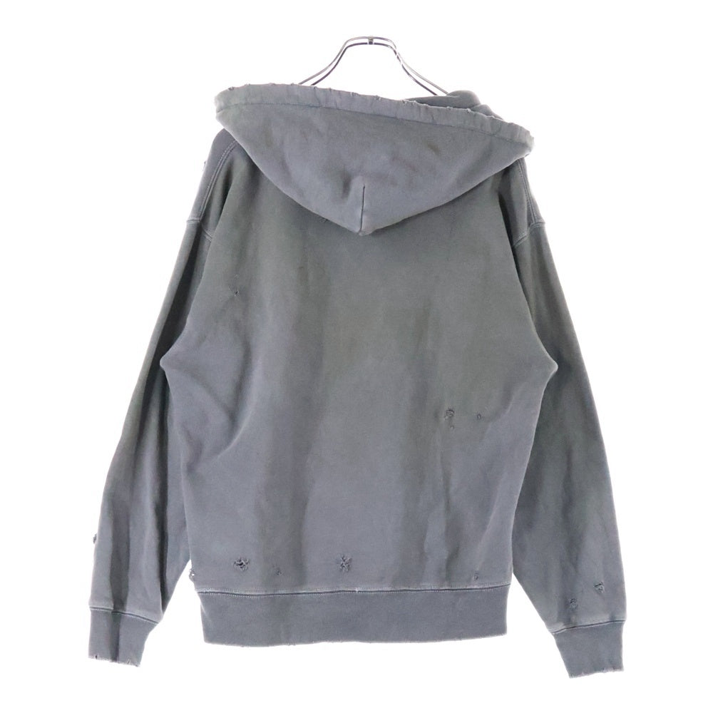 Jieda(ジエダ) DAMAGE SWEAT HOODIE デストロイ加工 プルオーバーパーカー フーディー グレー jie-23W-CT08-D
