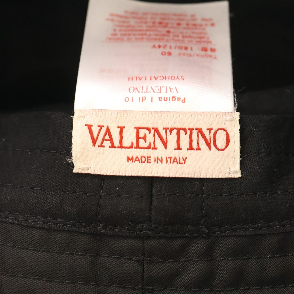 VALENTINO(ヴァレンティノ) ロゴ装飾 バケットハット 帽子 ブラック 5Y0HGA11ALH
