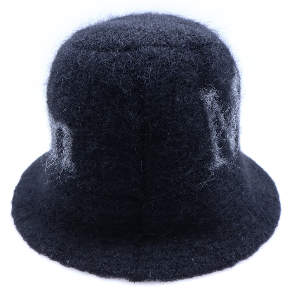 Matin Kim(マーティンキム) ロゴジャガード バケットハット 帽子 ブラック