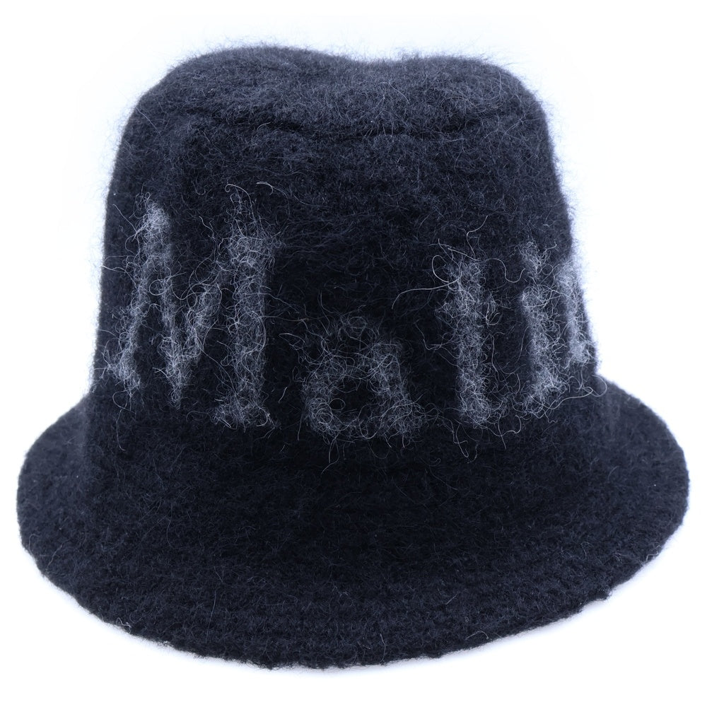 Matin Kim(マーティンキム) ロゴジャガード バケットハット 帽子 ブラック