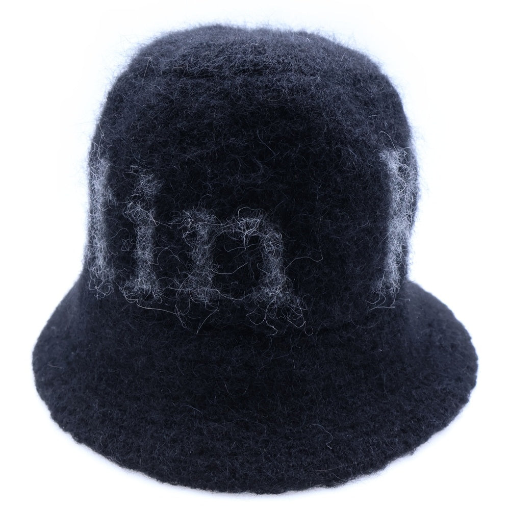 Matin Kim(マーティンキム) ロゴジャガード バケットハット 帽子 ブラック